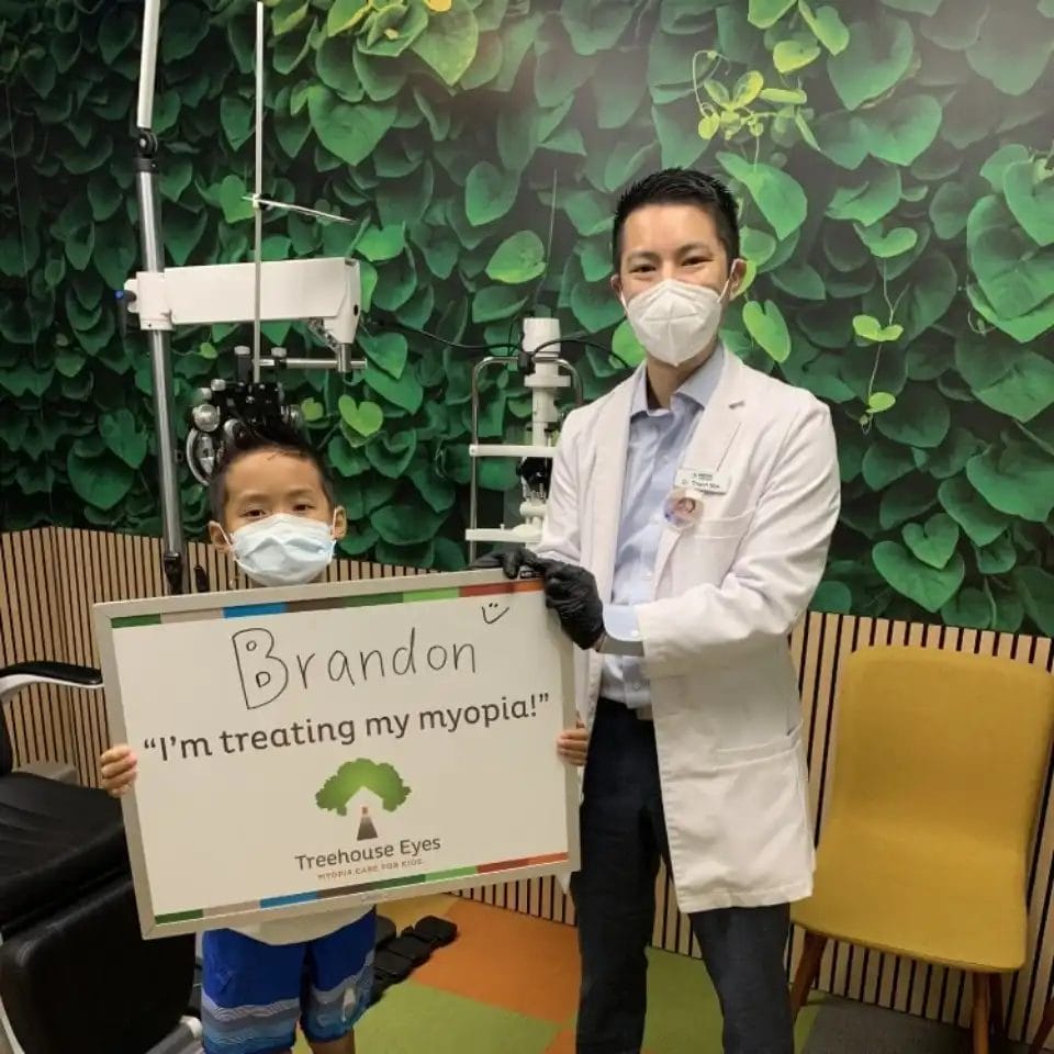 Child with glasses for myopia management